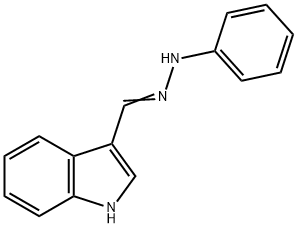 Indole-3-carboxaldehyde phenylhydrazone 구조식 이미지