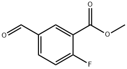 메틸2-플루오로-5-포르밀벤조에이트 구조식 이미지