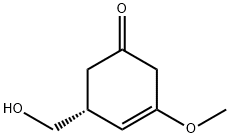 3-Cyclohexen-1-one, 5-(hydroxymethyl)-3-methoxy-, (R)- (9CI) Structure