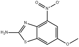 벤조티아졸,2-아미노-6-메톡시-4-니트로-(8CI) 구조식 이미지