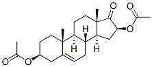 Androst-5-en-17-one, 3,16-bis(acetyloxy)-, (3beta,16beta)- Structure