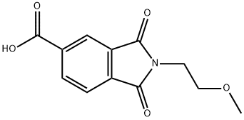 2-(2-METHOXY-ETHYL)-1,3-DIOXO-2,3-DIHYDRO-1H-ISOINDOLE-5-CARBOXYLIC ACID 구조식 이미지
