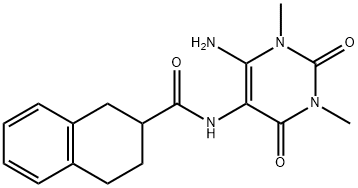 2-Naphthalenecarboxamide,  N-(6-amino-1,2,3,4-tetrahydro-1,3-dimethyl-2,4-dioxo-5-pyrimidinyl)-1,2,3,4-tetrahydro- 구조식 이미지