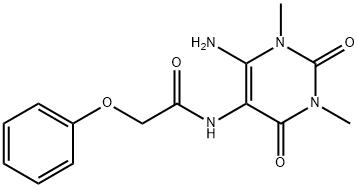 Acetamide,  N-(6-amino-1,2,3,4-tetrahydro-1,3-dimethyl-2,4-dioxo-5-pyrimidinyl)-2-phenoxy- Structure