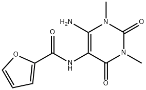 2-Furancarboxamide,  N-(6-amino-1,2,3,4-tetrahydro-1,3-dimethyl-2,4-dioxo-5-pyrimidinyl)- Structure