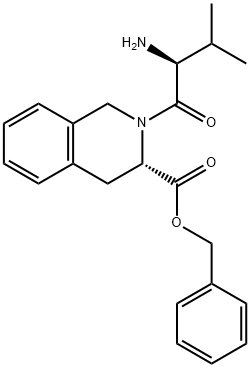 (S,S)-2-(2-AMINO-3-METHYL-BUTYRYL)-1,2,3,4-TETRAHYDRO-ISOQUINOLINE-3-CARBOXYLIC ACID BENZYL ESTER, HCL Structure