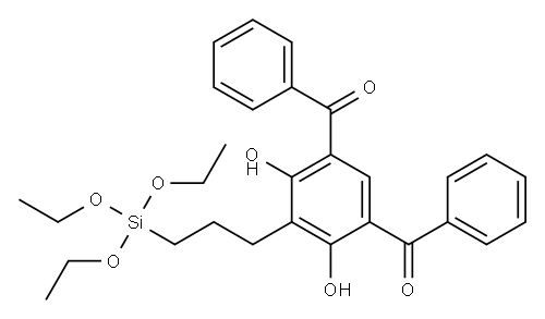 [4,6-Dihydroxy-5-[3-(triethoxysilyl)propyl]-1,3-phenylene]bis[phenylmethanone] Structure