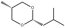 1,3-Диоксан, 5-метил-2-(2-метилпропил)-, цис- структурированное изображение