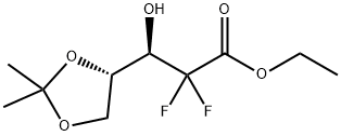 2-DEOXY-2,2-DIFLUORO-4,5-O-(1-METHYLETHYLIDENE)-L-THREO-펜톤산,에틸에스테르 구조식 이미지