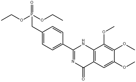 Phosphonic  acid,  [[4-(1,4-dihydro-6,7,8-trimethoxy-4-oxo-2-quinazolinyl)phenyl]methyl]-,  diethyl  ester  (9CI) Structure