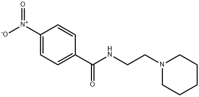 4-nitro-N-(2-piperidinoethyl)benzenecarboxamide 구조식 이미지