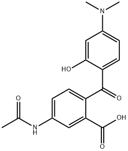 4'-ACETAMIDO-2'-CARBOXY-4-DIMETHYLAMINO-2-HYDROXYBENZOPHENONE Structure