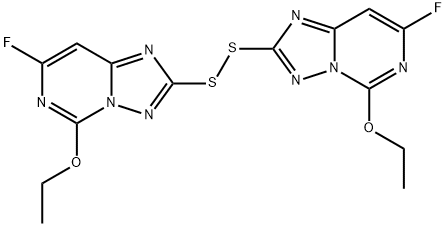 2,2’-Dithiobis(5-ethoxy-7-fluoro[1,2,4]triazol0[1,5-c]pyrimidine) Structure