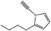 1H-Pyrrole, 2-butyl-1-ethynyl- (9CI) Structure