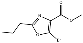 4-Oxazolecarboxylicacid,5-bromo-2-propyl-,methylester(9CI) Structure