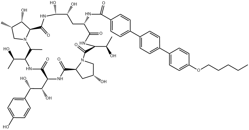 Anidulafungin Structure