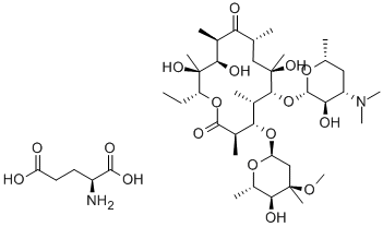 L-glutamic acid, compound with erythromycin (1:1)  Structure