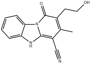 2-(2-HYDROXYETHYL)-3-METHYL-1-OXO-1,5-DIHYDROPYRIDO[1,2-A]BENZIMIDAZOLE-4-CARBONITRILE Structure
