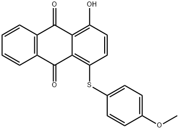 1-hydroxy-4-[(4-methoxyphenyl)thio]anthraquinone Structure