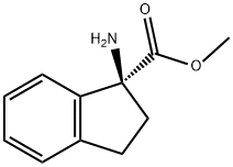 1H-Indene-1-carboxylicacid,1-amino-2,3-dihydro-,methylester,(S)-(9CI) Structure