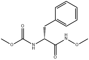 (R)-메틸1-(메톡시아미노)-1-옥소-3-페닐프로판-2-일카르바메이트 구조식 이미지