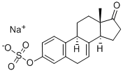 Estra-1,3,5(10),7-tetraen-17-one, 3-(sulfooxy)-, sodium salt Structure