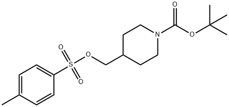 N-TERT-BUTOXYCARBONYL-4-(4-TOLUENESULFONYLOXYMETHYL)PIPERIDINE 구조식 이미지