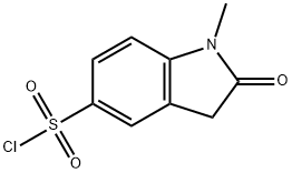 1-Methyl-2-oxo-5-indolinesulfonyl chloride 구조식 이미지