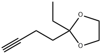 1,3-Dioxolane,  2-(3-butynyl)-2-ethyl-  (9CI) 구조식 이미지