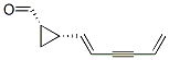 Cyclopropanecarboxaldehyde, 2-(1,5-hexadien-3-ynyl)-, [1S-[1alpha,2alpha(E)]]- (9CI) Structure