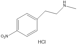 N-Methyl-4-nitrophenethylamine hydrochloride 구조식 이미지