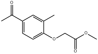 Acetic acid, 2-(4-acetyl-2-methylphenoxy)-, methyl ester Structure