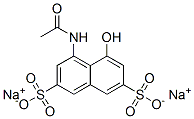 disodium 4-(acetylamino)-5-hydroxynaphthalene-2,7-disulphonate Structure