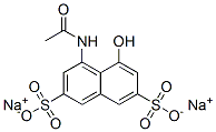 disodium 4-(acetylamino)-5-hydroxynaphthalene-2,7-disulphonate 구조식 이미지