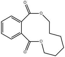 3,4,5,6,7,8-hexahydrobenzo-2,9-dioxacyclododecin-1,10-dione  Structure