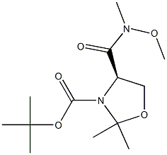 (R)-3-BOC-4-(METHOXYMETHYLCARBAMOYL)-2,2-DIMETHYLOXAZOLIDINE Structure
