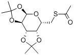 1,2:3,4-디-O-이소프로필리덴-6-데옥시-6-티오아세틸-알파-D-갈락토피라노스 구조식 이미지