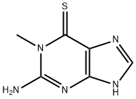 2-Amino-1,7-dihydro-1-methyl-6H-purine-6-thione Structure