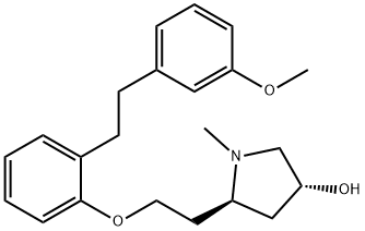 (3R,5R)-5-[2-[2-[2-(3-METHOXYPHENYL)ETHYL]PHENOXY]ETHYL]-1-METHYL-3-PYRROLIDINOL HYDROCHLORIDE Structure