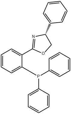 R(-)-2-[2-(DIPHENYLPHOSPHINO)PHENYL]-4-PHENYL-2-OXAZOLINE 구조식 이미지
