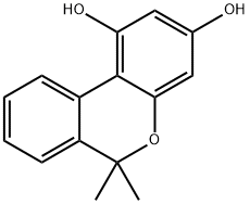 6,6-Dimethyl-6H-dibenzo[b,d]pyran-1,3-diol Structure