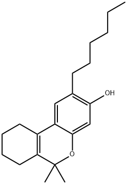 7,8,9,10-Tetrahydro-6,6-dimethyl-2-hexyl-6H-dibenzo[b,d]pyran-3-ol 구조식 이미지