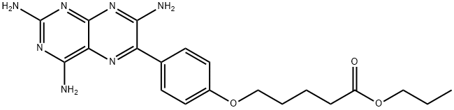 propyl 5-[4-(2,4,7-triaminopteridin-6-yl)phenoxy]pentanoate Structure