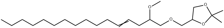 4-[[(2-Methoxy-4-hexadecenyl)oxy]methyl]-2,2-dimethyl-1,3-dioxolane 구조식 이미지