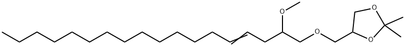 4-[[(2-Methoxy-4-octadecenyl)oxy]methyl]-2,2-dimethyl-1,3-dioxolane 구조식 이미지