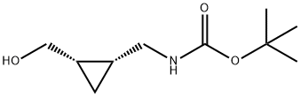 Carbamic acid, [[2-(hydroxymethyl)cyclopropyl]methyl]-, 1,1-dimethylethyl 구조식 이미지