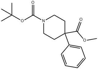 1-BOC-4-PHENYL-4-PIPERIDINEDICARBOXYLIC ACID METHYL ESTER Structure