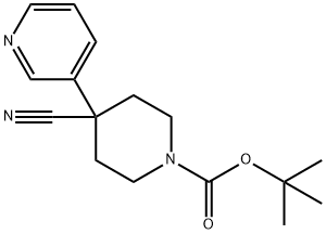 1-N-BOC-4-(3-피리딜)피페리딘-4-카르보니트릴 구조식 이미지
