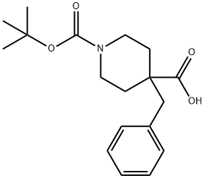 N-BOC-4-BENZYL-4-PIPERIDINECARBOXYLIC ACID 구조식 이미지