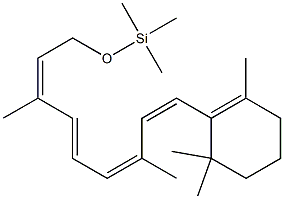 실란,[[3,7-디메틸-9-(2,6,6-트리메틸-1-시클로헥센-1-일)-2,4,6,8-n오나테트라에닐]옥시]트리메틸-,올-(E)- 구조식 이미지